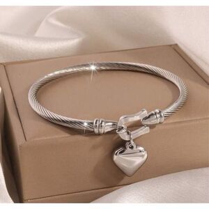 Heart Bangle Bracelet